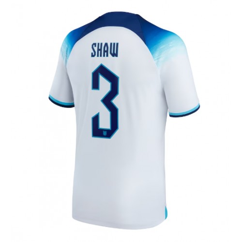 Maillot de foot Angleterre Luke Shaw #3 Domicile Monde 2022 Manches Courte